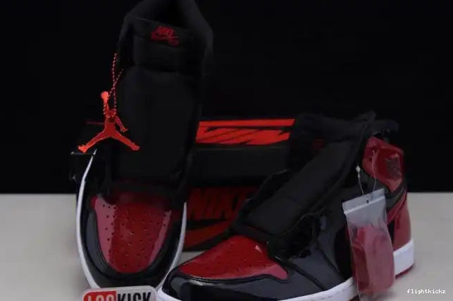 High 555088-063 Patent Bred Jordan 1 Air OG 0704